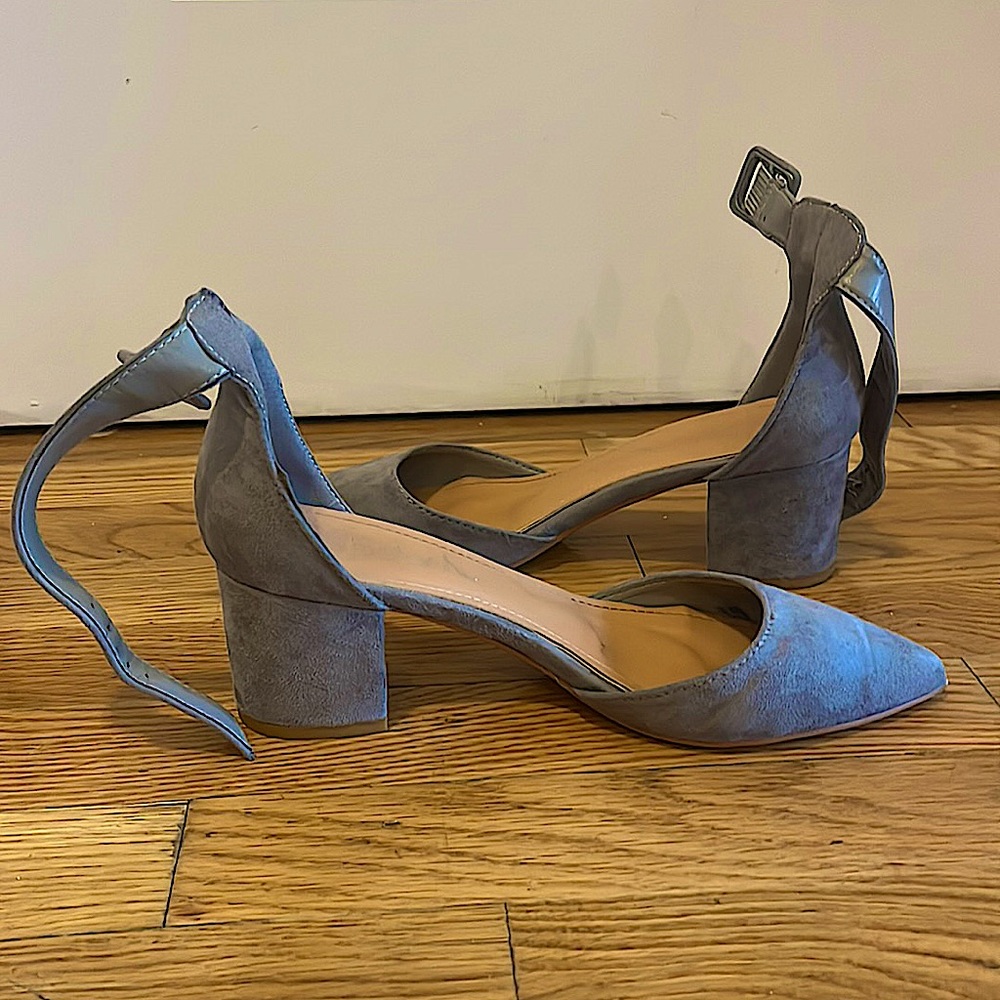 Gray kitten heels